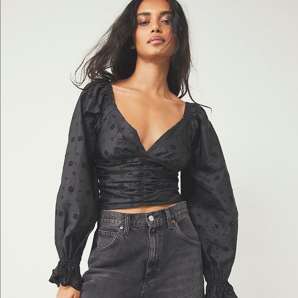 Free People Bella Eyelet Top NWT